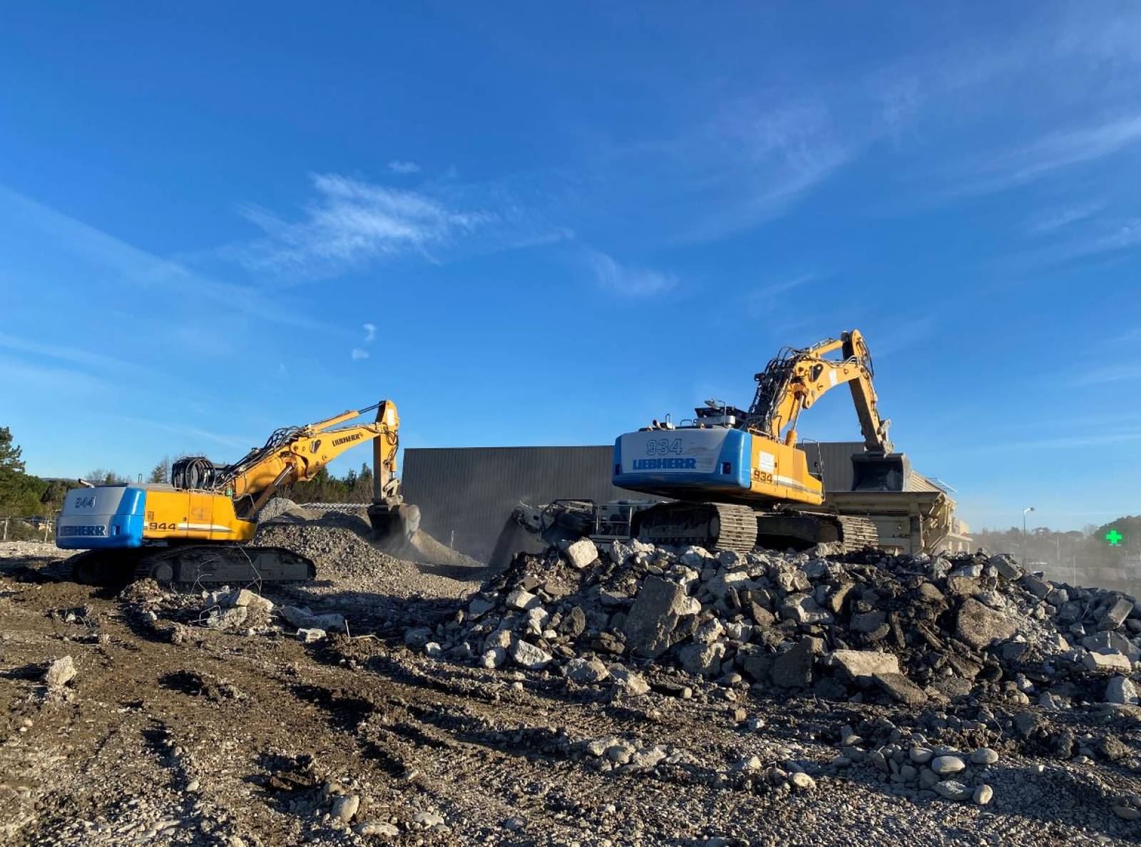 Concassage de gravats de démolition à pertuis