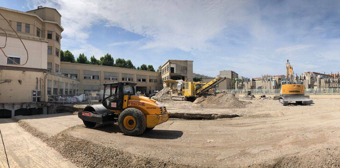 Concassage de gravats de démolition dans les Bouches du Rhône