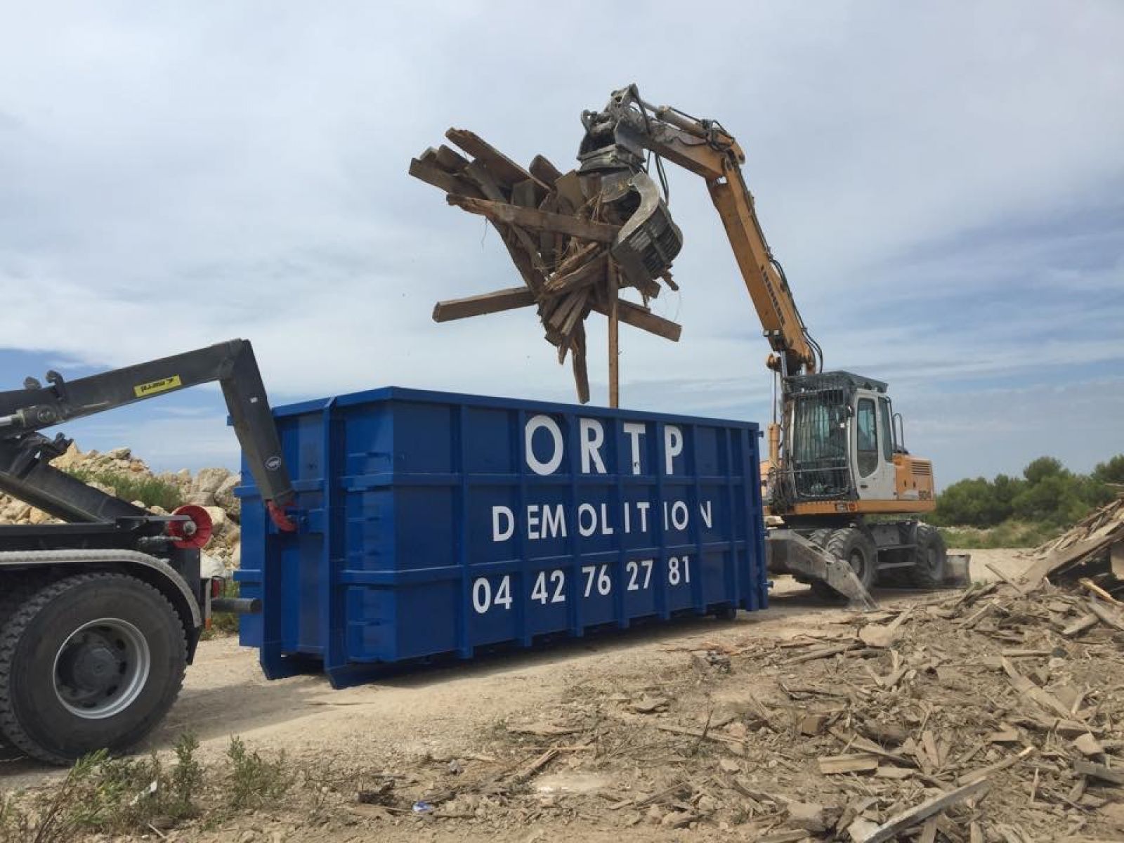 Caissons 30m3 DIB et Bois de démolition