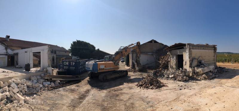 démolition domaine viticole Courthézon 84350