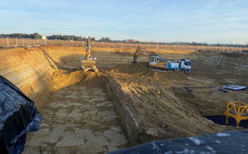 terrassement en masse domaine viticole vaucluse