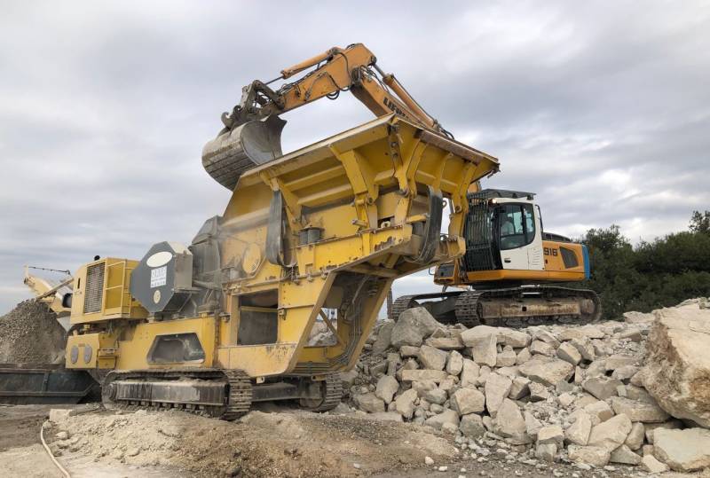 Concassage de béton de démolition dans les Bouches du Rhône