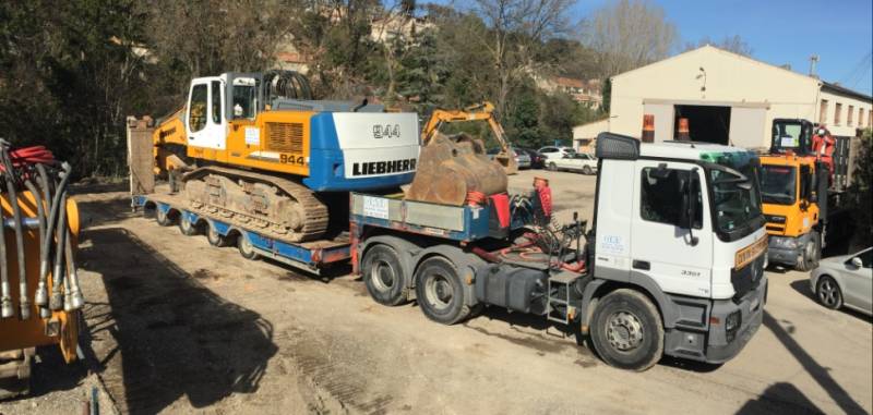 Transport pelle mécanique de 50 tonnes