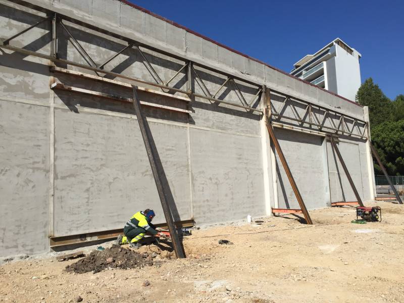 Réalisation d'un confortement après démolition